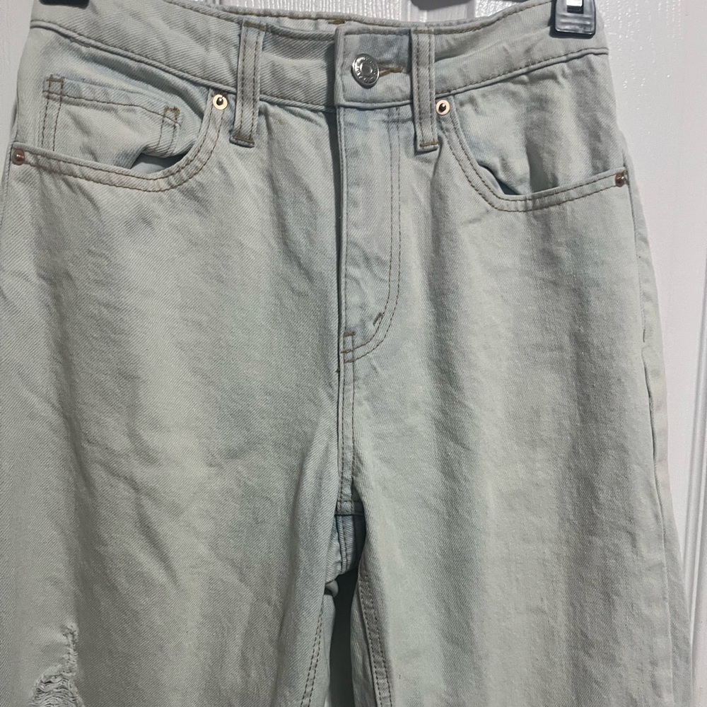 Casual Light Gray Denim Pants